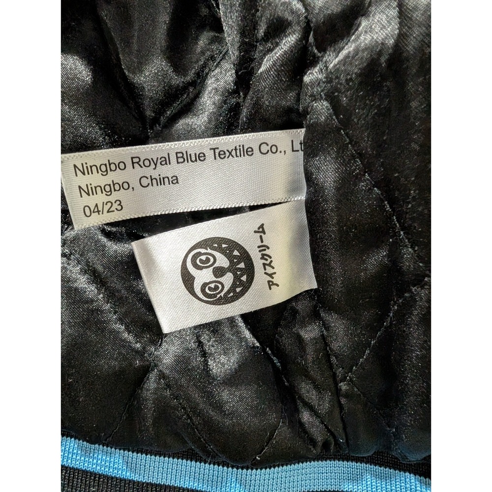Ice Cream Kids Varsity Bomber Jacket Youth 7/8 Black Blue Patches 2023 - Picture 12 of 14